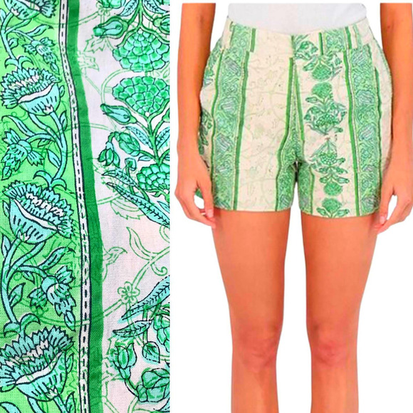 Roller Rabbit NWT Berrino High-Rise Sierra Botanical Floral Print Shorts Small - Picture 12 of 12